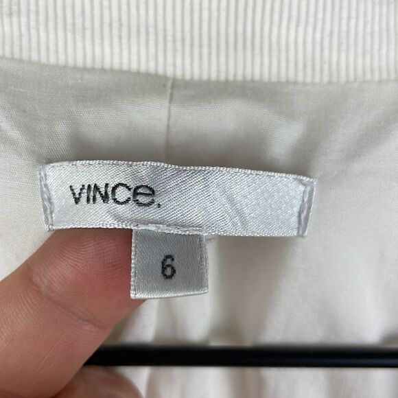 Vince Women’s size 6 Cream Corduroy Blazer Fully Lined Button Closure w pockets - Picture 6 of 8